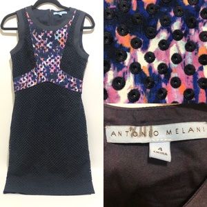 Antonio Melani Dress Navy Blue Tye Dye Eyelet 4